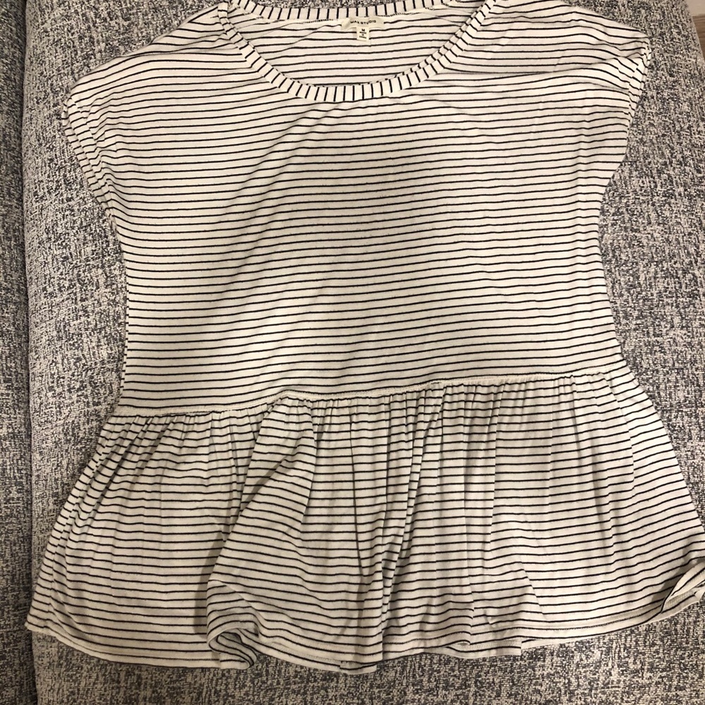 Max studio peplum babydoll T-shirt